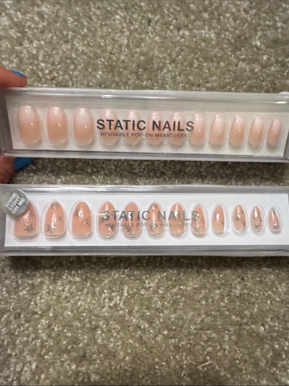 Static Nails Reusable Press-On Set - Peach Nude